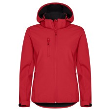 CLIQUE CLASSIC SOFTSHELL HOODY JACKET WOMEN RED