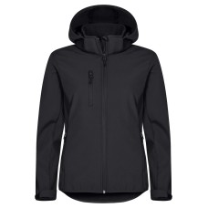 CLIQUE CLASSIC SOFTSHELL HOODY JACKET WOMEN BLACK