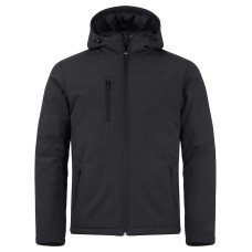 CLIQUE PADDED HOODY SOFTSHELL JACKET BLACK