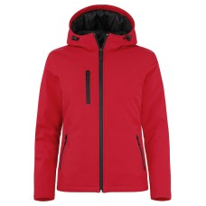 CLIQUE PADDED HOODY SOFTSHELL JACKET WOMEN RED