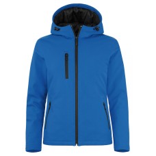 CLIQUE PADDED HOODY SOFTSHELL JACKET WOMEN ROYAL BLUE
