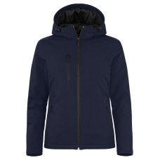 CLIQUE PADDED HOODY SOFTSHELL JACKET WOMEN DARK NAVY