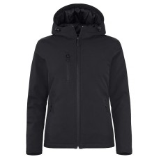 CLIQUE PADDED HOODY SOFTSHELL JACKET WOMEN BLACK