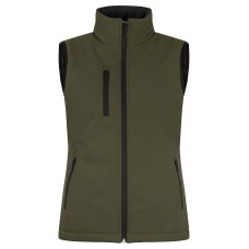 CLIQUE PADDED SOFTSHELL VEST WOMEN FOG GREEN