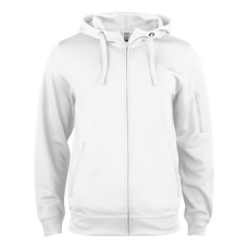 CLIQUE BASIC ACTIVE HOODY FZ WHITE
