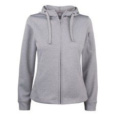 CLIQUE BASIC ACTIVE HOODY FZ WOMEN GREY MELANGE