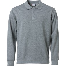 CLIQUE BASIC POLO SWEATER GREY MELANGE