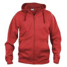 CLIQUE BASIC HOODY FULL ZIP RED