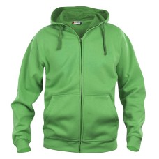CLIQUE BASIC HOODY FULL ZIP APPLE GREEN