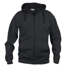 CLIQUE BASIC HOODY FULL ZIP BLACK