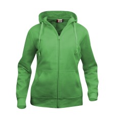 CLIQUE BASIC HOODY FULL ZIP WOMEN APPLE GREEN