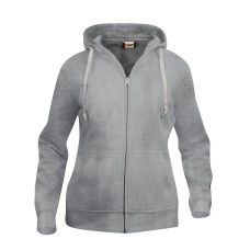 CLIQUE BASIC HOODY FULL ZIP WOMEN GREY MELANGE