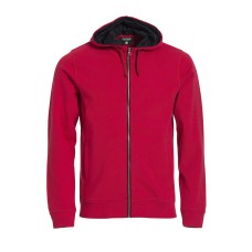CLIQUE CLASSIC HOODY FULL ZIP RED