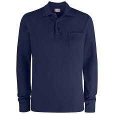 CLIQUE BASIC POLO L/S POCKET DARK NAVY