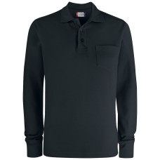 CLIQUE BASIC POLO L/S POCKET BLACK