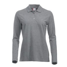 CLIQUE CLASSIC MARION L/S POLO GREY MELANGE