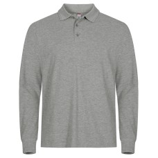 CLIQUE MANHATTAN L/S POLO GREY MELANGE