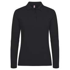 CLIQUE MANHATTAN WOMEN L/S POLO BLACK