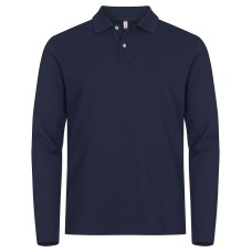CLIQUE STRETCH PREMIUM POLO L/S DARK NAVY