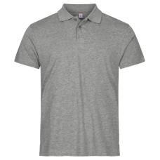 CLIQUE SINGLE JERSEY POLO GREY MELANGE