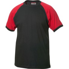 CLIQUE RAGLAN TEE BLACK/RED