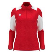 CHANTICO WMN 1/4 ZIP TOP RED/WHT