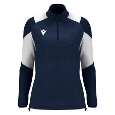 CHANTICO WMN 1/4 ZIP TOP NAV/WHT