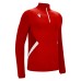 FRASER 1/4 ZIP TOP RED/WHT