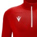 FRASER 1/4 ZIP TOP RED/WHT