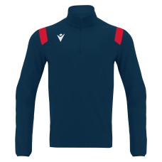 GANGE 1/4 ZIP TOP NAV/RED