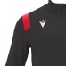 GANGE 1/4 ZIP TOP BLK/RED
