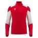 IZEL 1/4 ZIP TOP RED/WHT