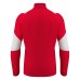 IZEL 1/4 ZIP TOP RED/WHT