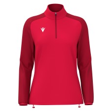 LENA WMN 1/4 ZIP TOP RED/DRED