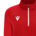 MAIRA WOMAN 1/4 ZIP TOP RED/WHT