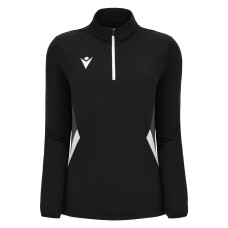 MAIRA WOMAN 1/4 ZIP TOP BLK/WHT