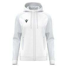 ATLAS WMN FULL ZIP HOODY TOP WHT/LGRY