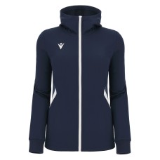BASTET FULL ZIP TOP HOODY WOMAN NAV/WHT