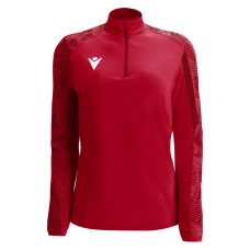DORA 1/4 ZIP WOMAN TOP RED/DRED
