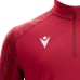 NARYN 1/4 ZIP TOP RED/DRED