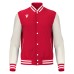 FIDDLE VARSITY COLLEGE JACKET RED/OFFWHT