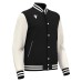 FIDDLE VARSITY COLLEGE JACKET BLK/OFFWHT